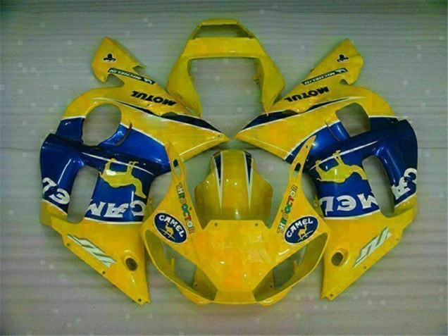 Purchase 1998-2002 Yellow Blue Yamaha YZF R6 Motorcycle Fairing Kit Canada