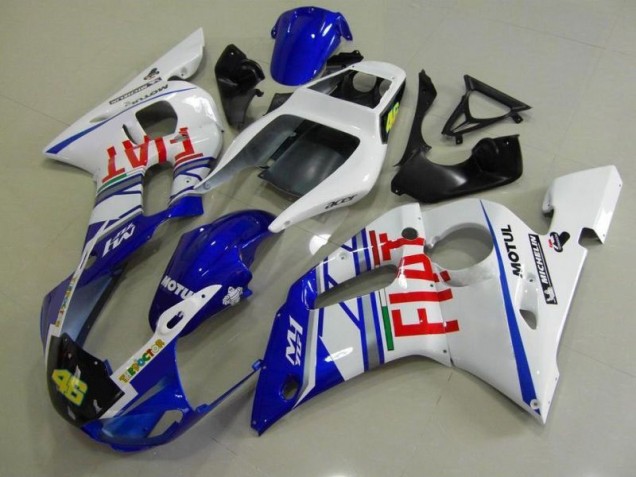 Purchase 1998-2002 Blue White Fiat Yamaha YZF R6 Motorcycle Fairings Kit Canada