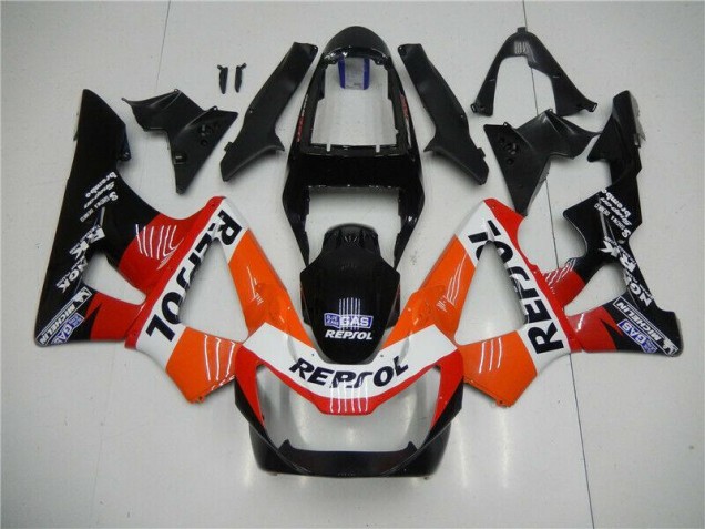 Purchase 2000-2001 Orange Red Black Repsol Honda CBR900RR 929RR Motorbike Fairing Kits Canada