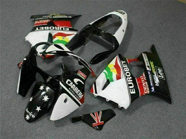 Purchase 2000-2002 Black White Eurobet Kawasaki ZX6R Bike Fairing Canada