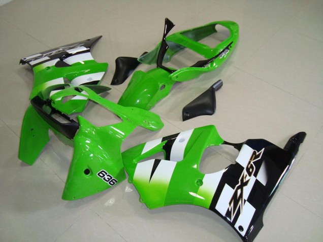 Purchase 2000-2002 Green Black Kawasaki ZX6R Bike Fairing Kit Canada