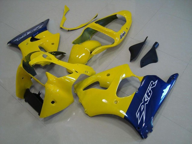 Purchase 2000-2002 Yellow Blue Kawasaki ZX6R Moto Fairings Canada