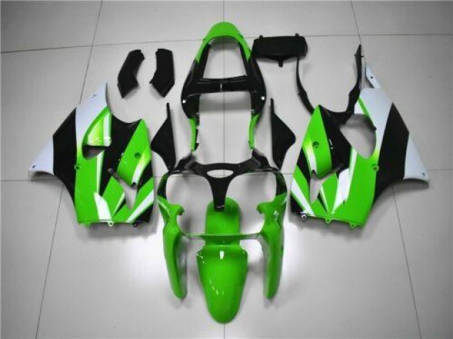 Purchase 2000-2002 Green White Black Kawasaki ZX6R Bike Fairing Kit Canada