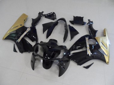 Purchase 2002-2006 Black and Gold Kawasaki ZX12R Motorcycle Replacement Fairings Canada
