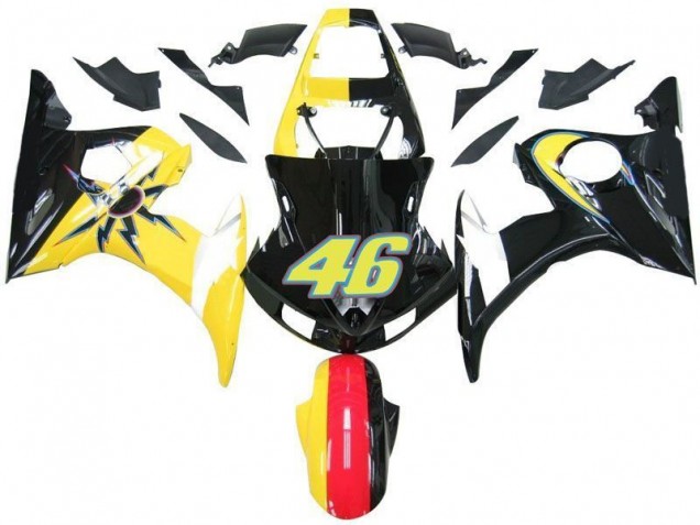 Purchase 2003-2005 Black Yellow No. 46 Yamaha YZF R6 Motorcycle Fairings Canada