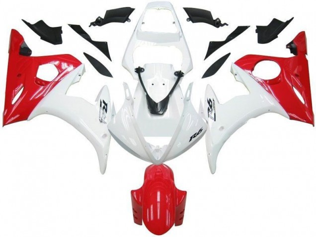 Purchase 2003-2005 White Red Yamaha YZF R6 Motorbike Fairing Kits Canada