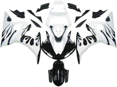 Purchase 2003-2005 White Flame Black Yamaha YZF R6 Motorcycle Fairings Kits Canada