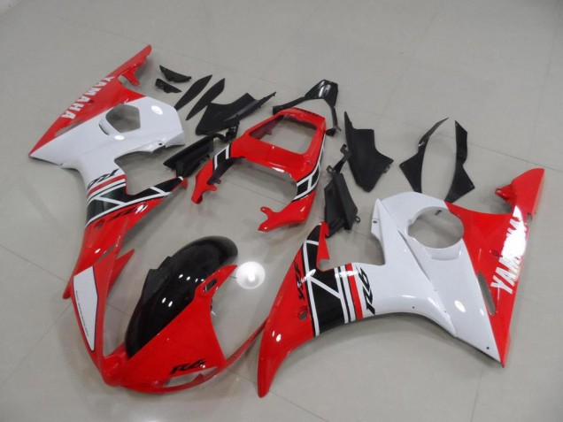 Purchase 2003-2005 Red and White and Black Yamaha YZF R6 Motorcycle Fairings Kits Canada