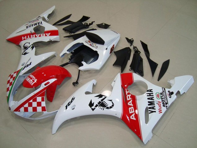 Purchase 2003-2005 Red White Yamaha YZF R6 Motorcyle Fairings Canada