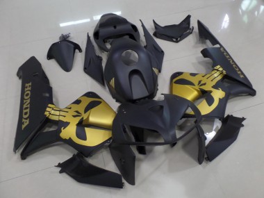 Purchase 2005-2006 Matte Black with Gold Skull Honda CBR600RR Moto Fairings Canada