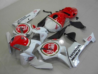 Purchase 2005-2006 Pearl White Lucky Strike Honda CBR600RR Motorcycle Fairings Kits Canada