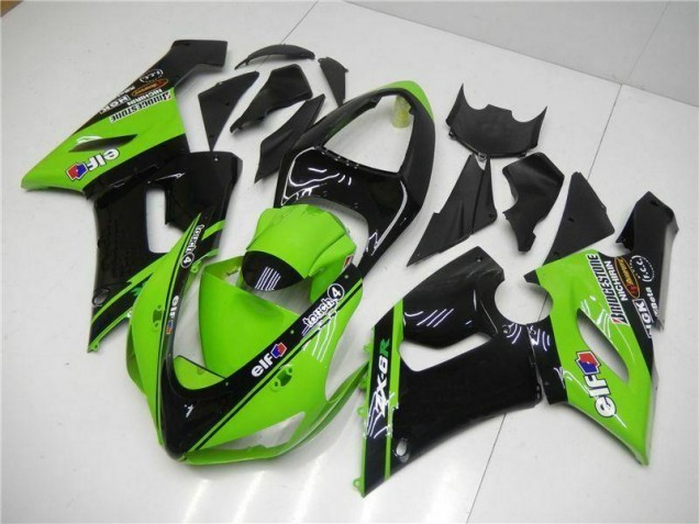 Purchase 2005-2006 Green Kawasaki ZX6R Motorcycle Fairings Kit Canada