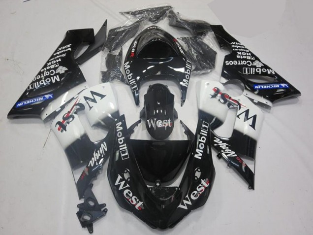 Purchase 2005-2006 White Black Kawasaki ZX6R Motorcycle Fairing Canada