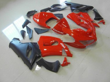 Purchase 2005-2006 Red and Matte Black Kawasaki ZX6R Bike Fairings Canada