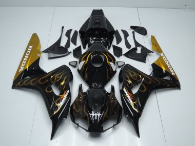 Purchase 2006-2007 Black Gold Flame Honda CBR1000RR Motor Bike Fairings Canada