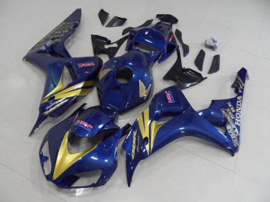 Purchase 2006-2007 Dark Blue with Gold Stripe Honda CBR1000RR Motorcycle Fairing Kits Canada