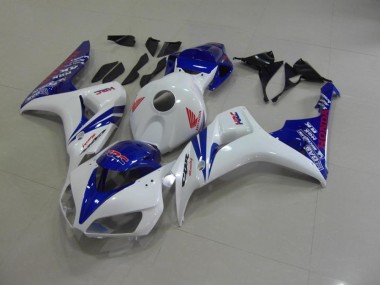 Purchase 2006-2007 Pearl White Blue Honda CBR1000RR Motorcycle Fairings Kits Canada