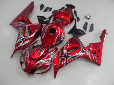 Purchase 2006-2007 Red with Black Grey Flame Honda CBR1000RR Motorcycle Bodywork Canada