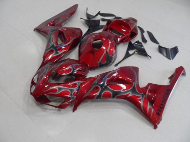 Purchase 2006-2007 Red Silver Flame Honda CBR1000RR Motorcycle Fairings Kits Canada