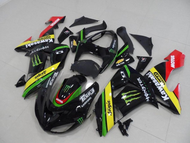 Purchase 2006-2007 Black Yellow Monster Kawasaki ZX10R Motorcycle Replacement Fairings Canada