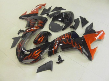 Purchase 2006-2007 Orange Flame Kawasaki ZX10R Motorcyle Fairings Canada