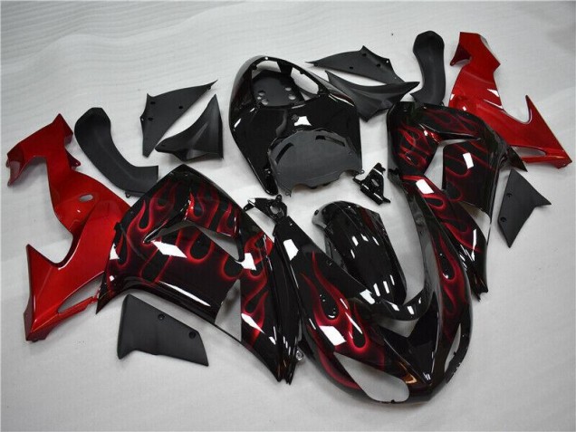 Purchase 2006-2007 Red Flame Kawasaki ZX10R Motorcycle Fairings Kit Canada