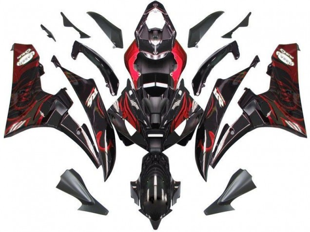 Purchase 2006-2007 Black Red Flame Yamaha YZF R6 Bike Fairing Canada