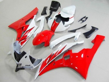 Purchase 2006-2007 Red White Yamaha YZF R6 Motorcycle Fairings Kit Canada