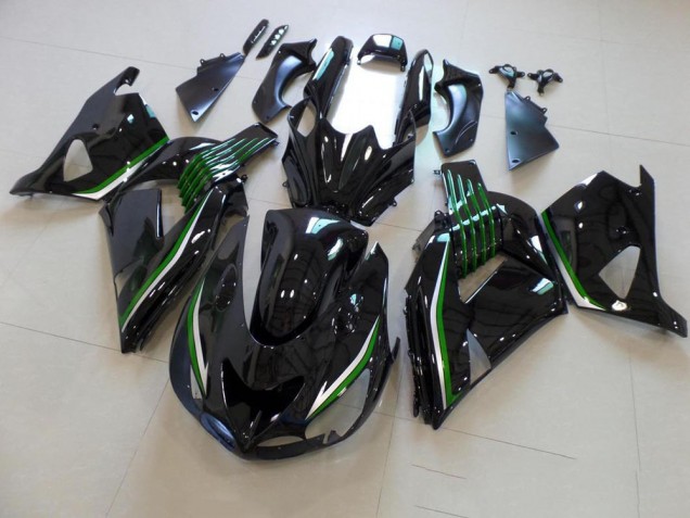 Purchase 2006-2011 Glossy Black with Green Line Kawasaki ZX14R ZZR1400 Motor Bike Fairings Canada