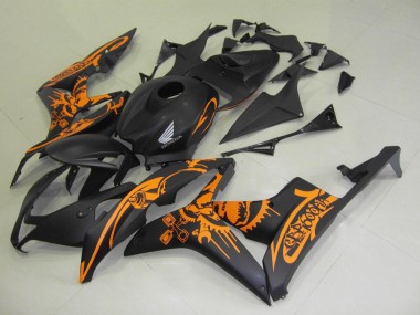 Purchase 2007-2008 Matte Black Orange Sticker Honda CBR600RR Motorbike Fairing Canada