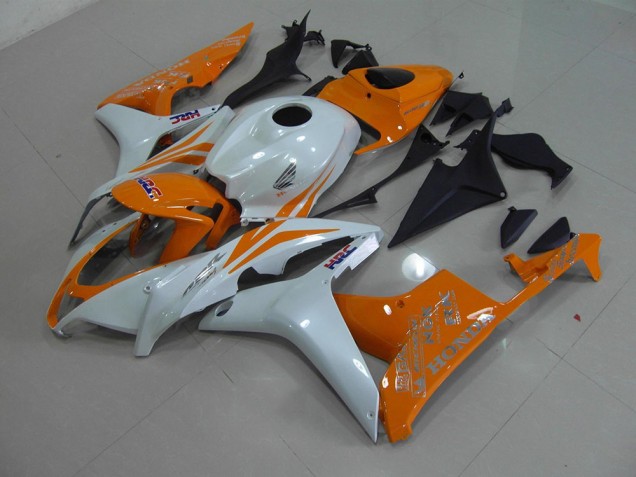 Purchase 2007-2008 Pearl White Orange Honda CBR600RR Motorcylce Fairings Canada