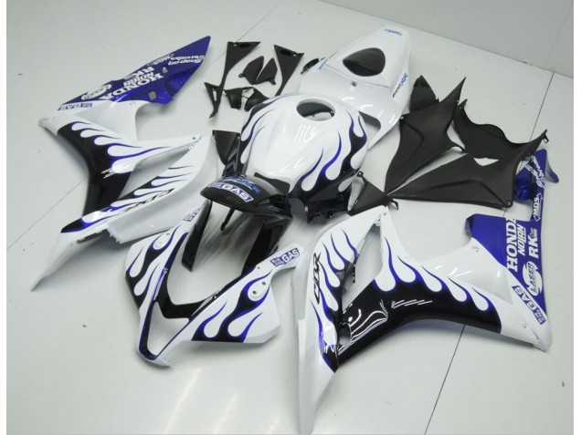 Purchase 2007-2008 White Blue Flame Honda CBR600RR Bike Fairings Canada