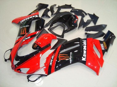 Purchase 2007-2008 Monster In Red Kawasaki ZX6R Motorcycle Fairing Kit Canada