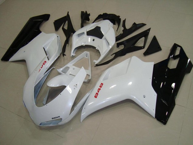 Purchase 2007-2014 Pearl White Black Ducati 848 1098 1198 Motorcycle Fairing Kits Canada