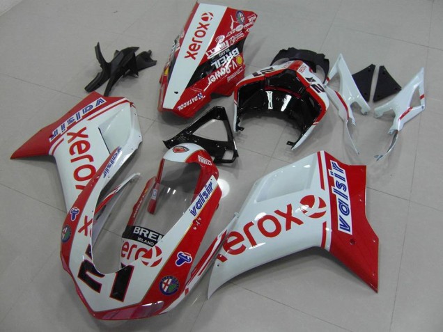 Purchase 2007-2014 White Red Xerox Ducati 848 1098 1198 Bike Fairing Canada