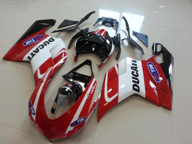 Purchase 2007-2014 Red White Ducati 848 1098 1198 Motorcycle Fairing Kit Canada