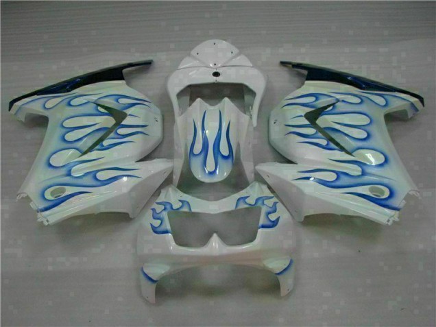 Purchase 2008-2012 White Blue Flame Kawasaki EX250 Motorcycle Bodywork Canada