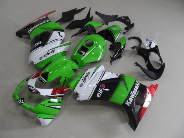 Purchase 2008-2012 Green White Black Kawasaki ZX250R Motor Fairings Canada