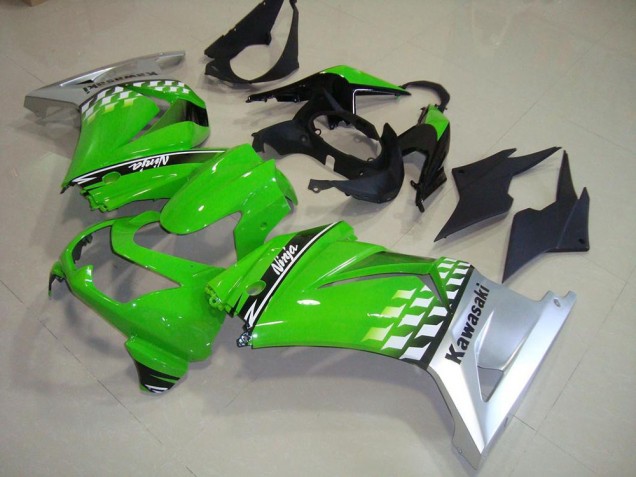 Purchase 2008-2012 Green Silver Kawasaki ZX250R Motorcycle Fairings Kit Canada