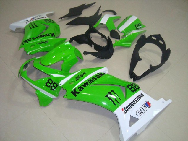 Purchase 2008-2012 Green and White Kawasaki ZX250R Bike Fairing Canada