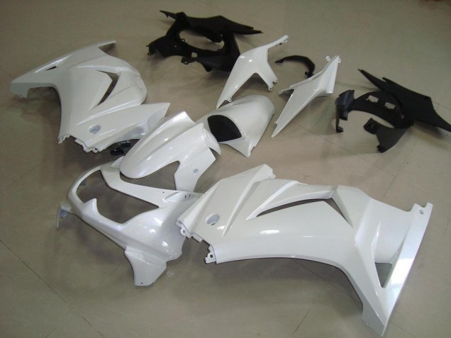 Purchase 2008-2012 Pearl White Kawasaki ZX250R Motorcycle Fairings Kits Canada