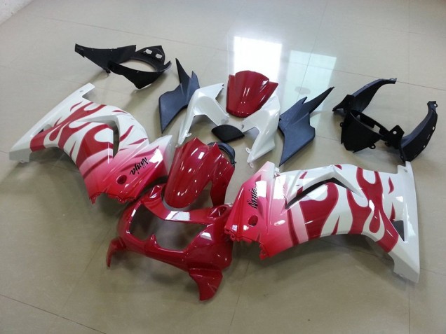 Purchase 2008-2012 Pink Red Flame Kawasaki ZX250R Motorcycle Replacement Fairings Canada