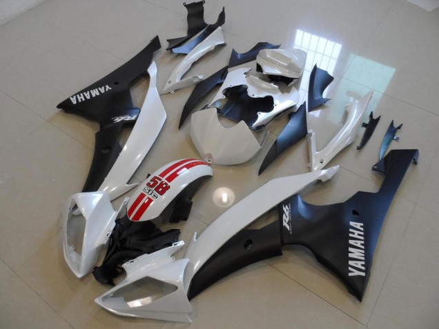 Purchase 2008-2016 Pearl White and Black 58 Sic Yamaha YZF R6 Bike Fairing Canada