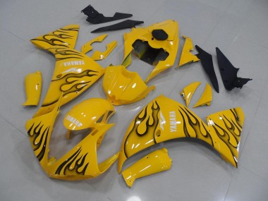 Purchase 2009-2011 Yellow Black Flame Yamaha YZF R1 Motorcycle Fairings Canada