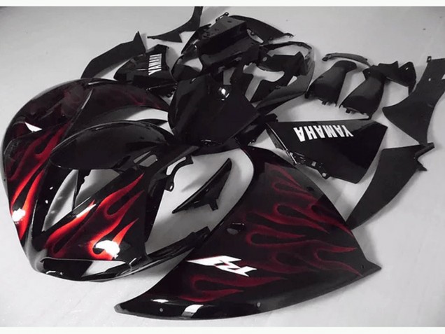 Purchase 2009-2011 Red Black Flame Yamaha YZF R1 Bike Fairings Canada