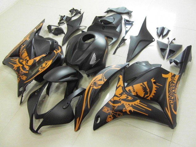 Purchase 2009-2012 Matte Black Orange Sticker Honda CBR600RR Motorcycle Fairings Canada