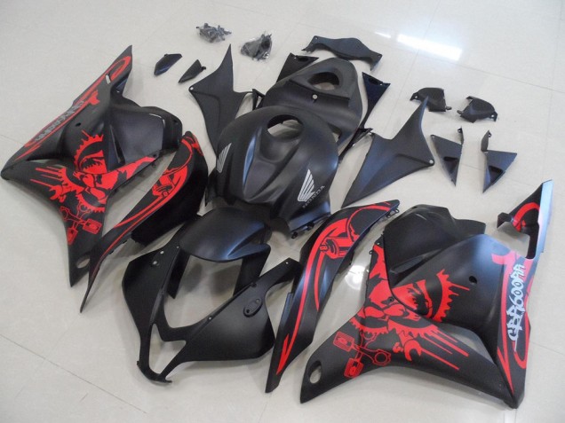 Purchase 2009-2012 Matte Black with Red Skull Honda CBR600RR Motorcycle Fairings Kits Canada