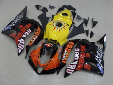 Purchase 2009-2012 Yellow Rossi Race Honda CBR600RR Motorcycle Fairings Kits Canada