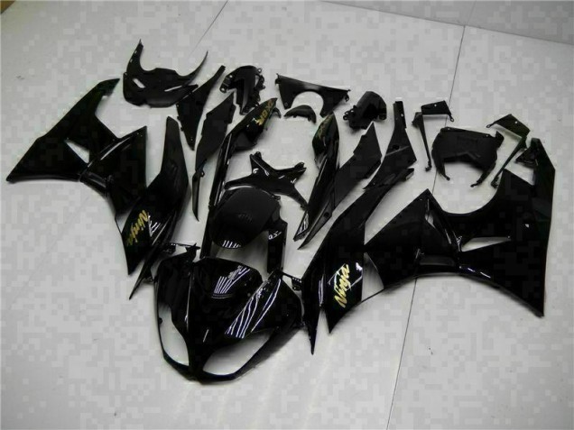 Purchase 2009-2012 Black Gold Ninja Kawasaki ZX6R Motorcycle Replacement Fairings Canada