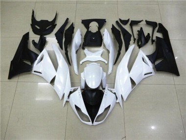 Purchase 2009-2012 White Kawasaki ZX6R Motorcyle Fairings Canada